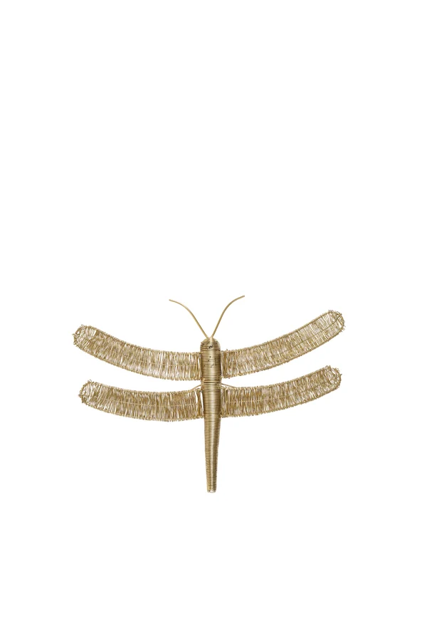 Wall ornament 36x25x9 cm DRAGONFLY gold