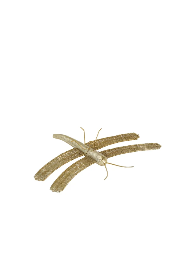 Wall ornament 36x25x9 cm DRAGONFLY gold