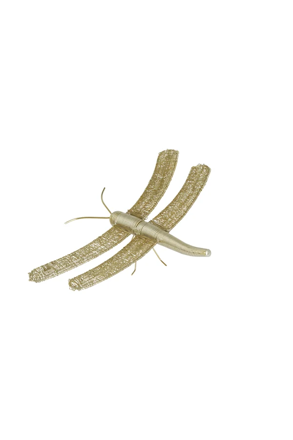Wall ornament 36x25x9 cm DRAGONFLY gold
