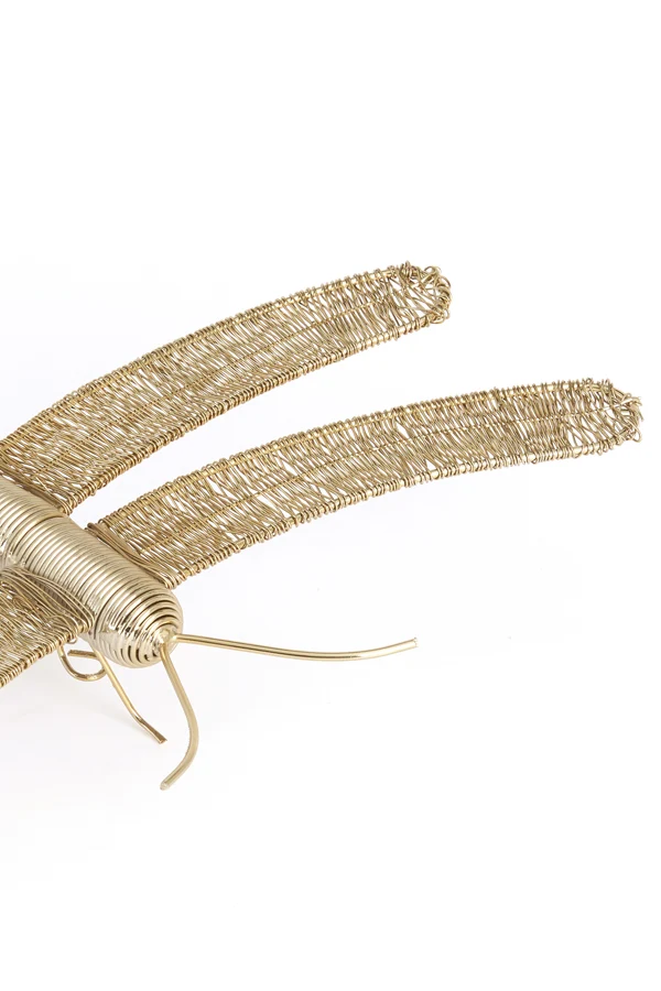 Wall ornament 36x25x9 cm DRAGONFLY gold