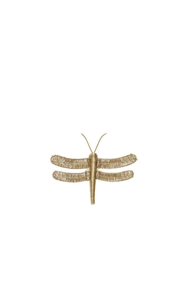 Wall ornament 25x22x7 cm DRAGONFLY gold