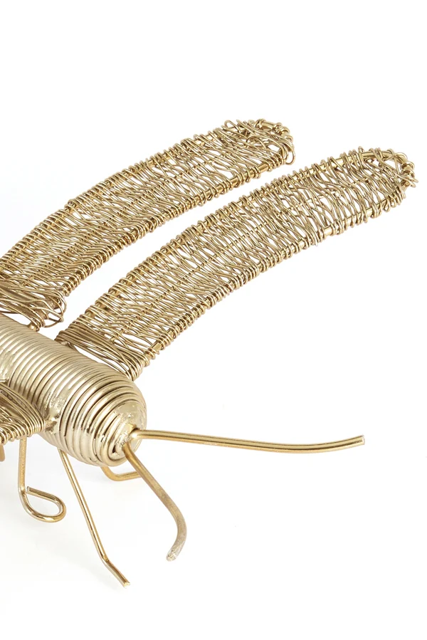 Wall ornament 25x22x7 cm DRAGONFLY gold