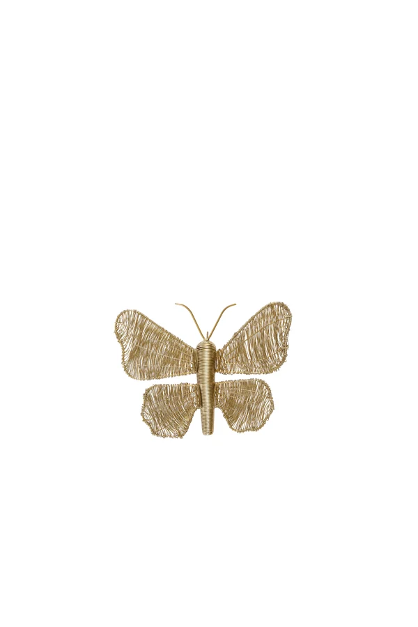 Wall ornament 25x19x6 cm BUTTERFLY gold