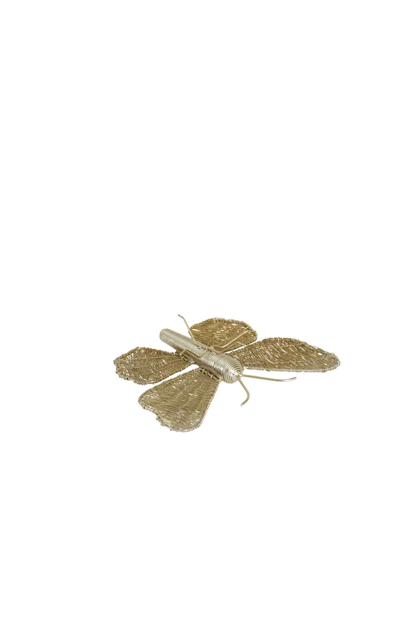 Wall ornament 25x19x6 cm BUTTERFLY gold