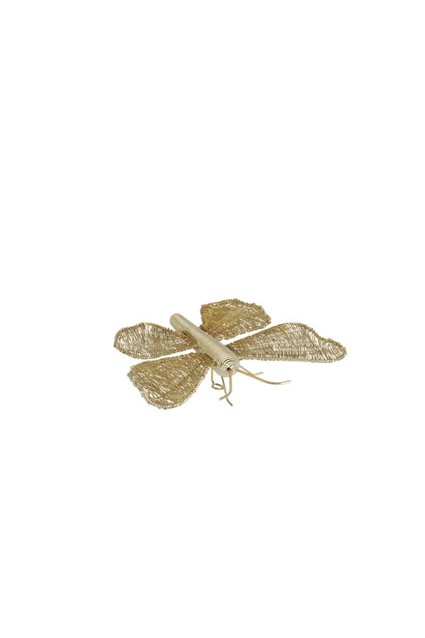 Wall ornament 25x19x6 cm BUTTERFLY gold