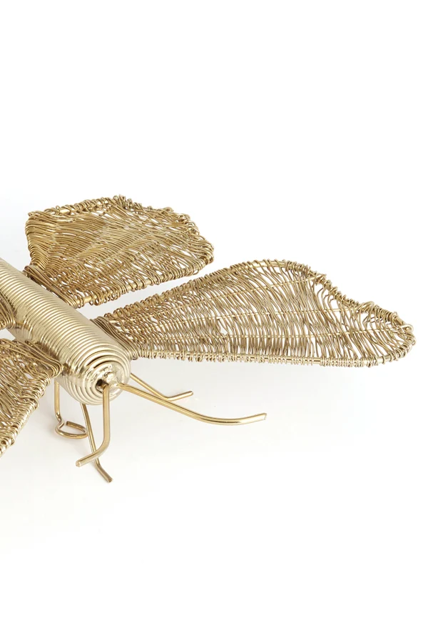 Wall ornament 25x19x6 cm BUTTERFLY gold