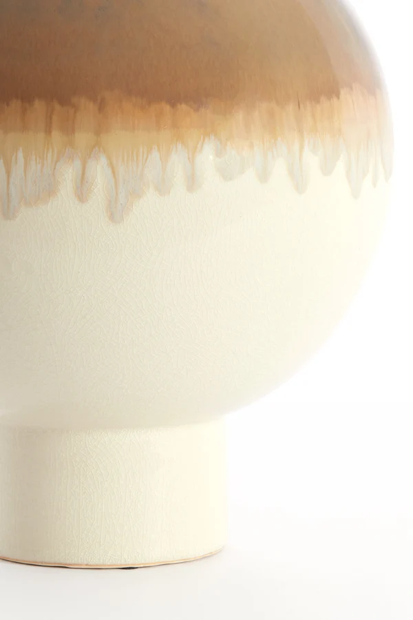 Vase deco 34x46 cm ZELATA ceramics cream+taupe