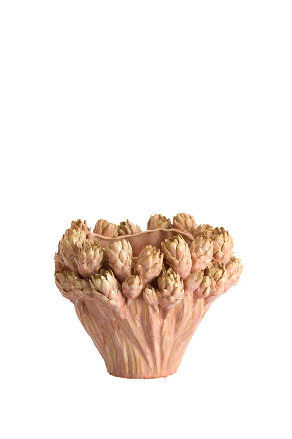 Vase deco 28x20,5 cm FYNARA ceramics light pink