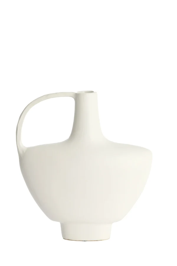 Vase deco 28x10x31,5 cm OZZERO ceramics white