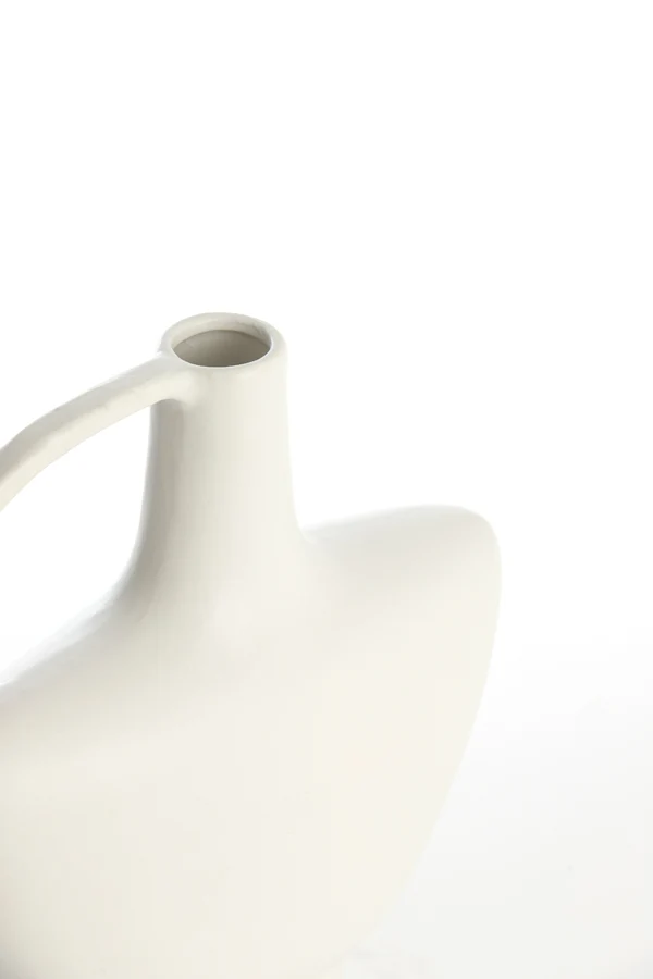 Vase deco 28x10x31,5 cm OZZERO ceramics white