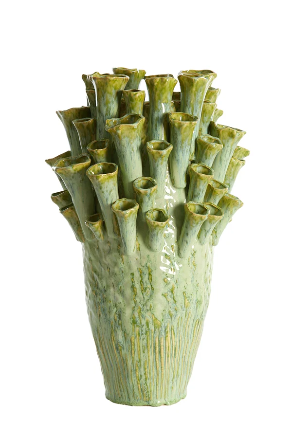 Vase deco 28,5x46,5 cm KYRAL ceramics mint green