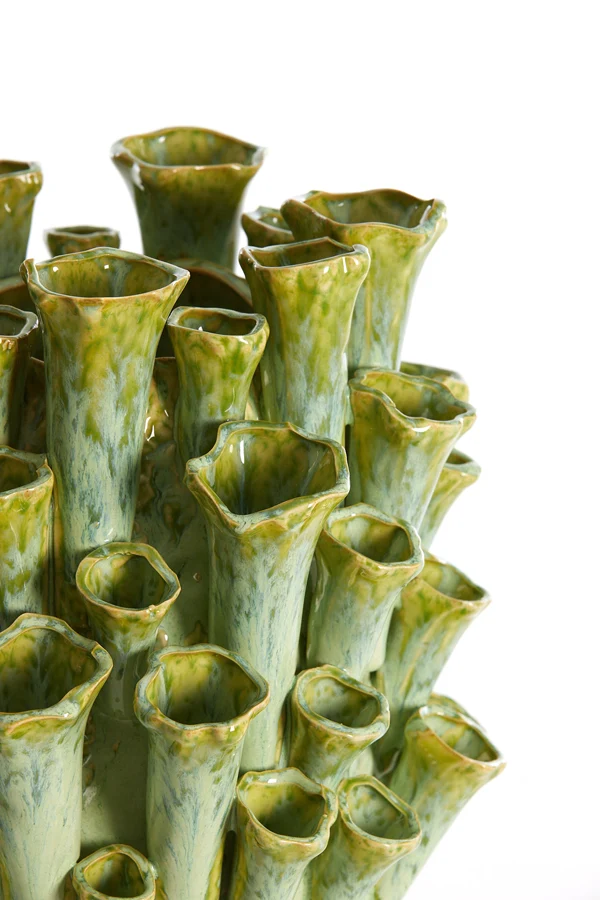 Vase deco 28,5x46,5 cm KYRAL ceramics mint green