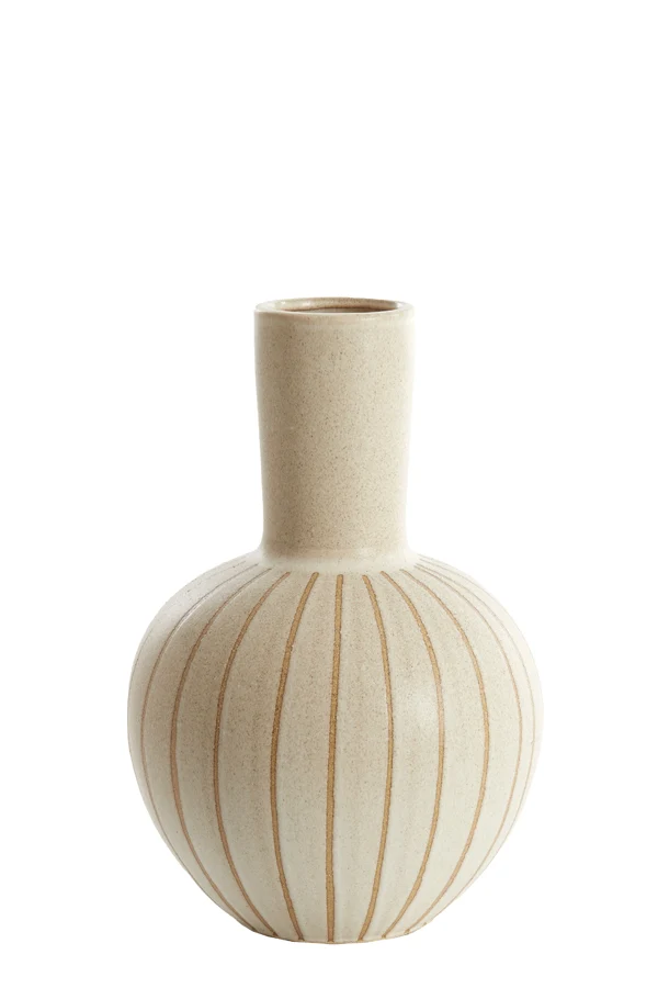 Vase deco 28,5x42 cm ULLOA ceramics matt sand+brown