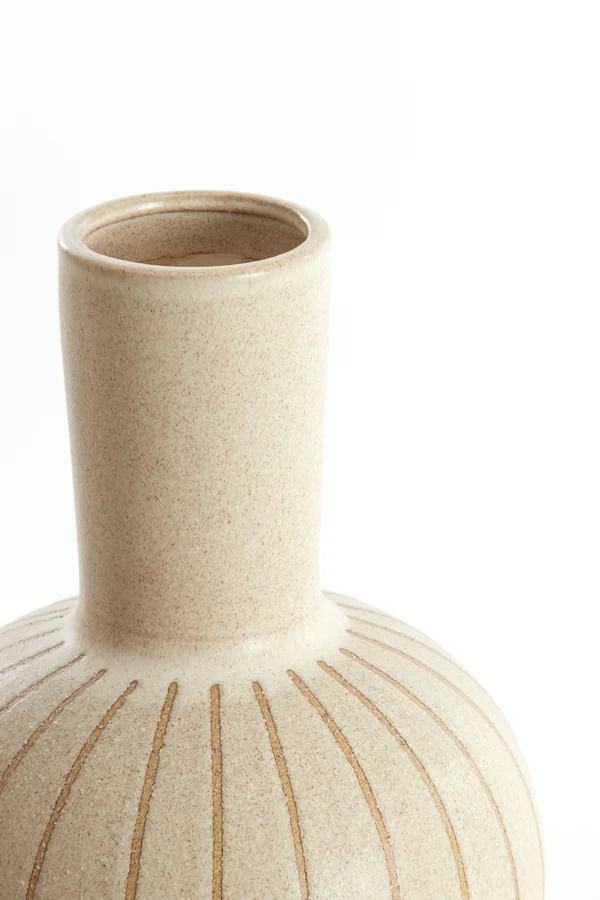 Vase deco 28,5x42 cm ULLOA ceramics matt sand+brown