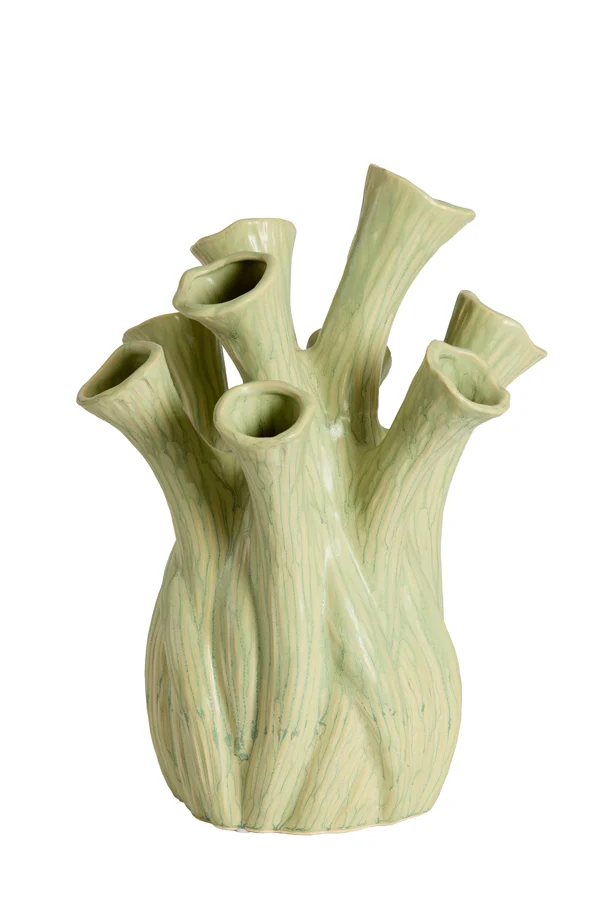 Vase deco 28,5x34,5 cm LYSET ceramics light green