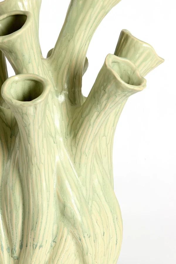 Vase deco 28,5x34,5 cm LYSET ceramics light green