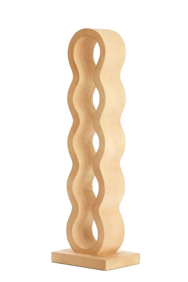Wine rack 5 bottles 18x13x58 cm EDOLO wood matt natural