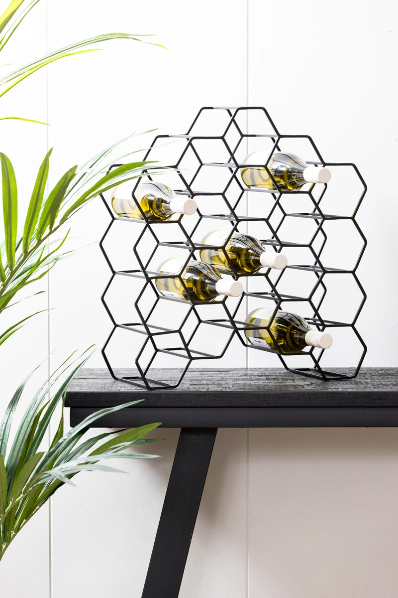 Wine rack 20 bottles 48x18x52 cm SALBRIS matt black