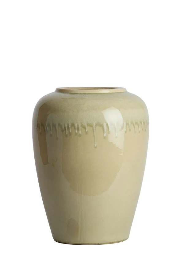Vase deco 40x52 cm VALERIA ceramics light green+cream