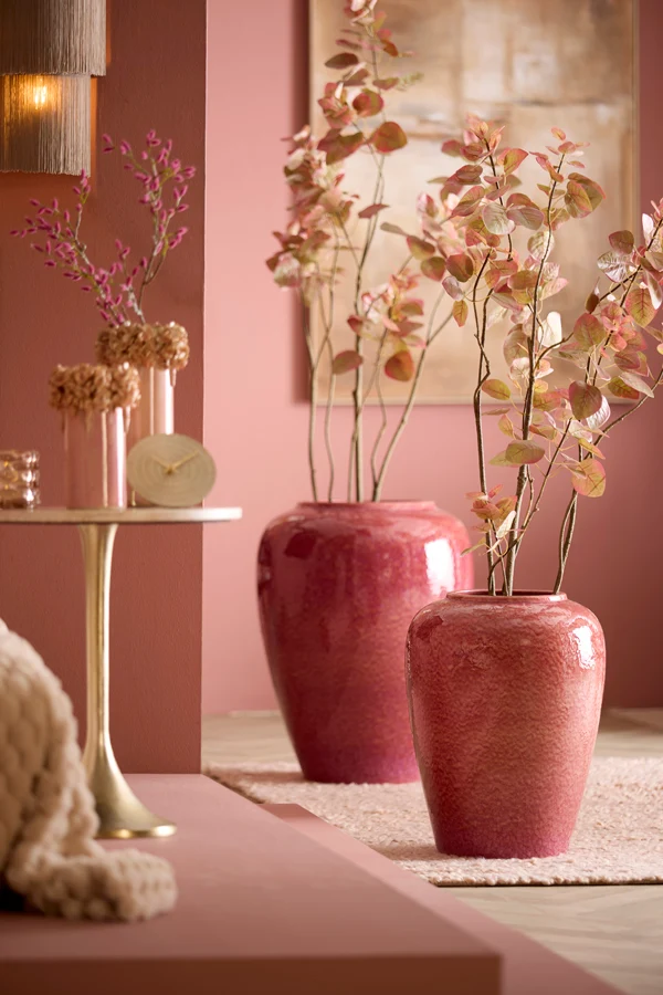 Vase deco 40x52 cm VALERIA ceramics dark pink