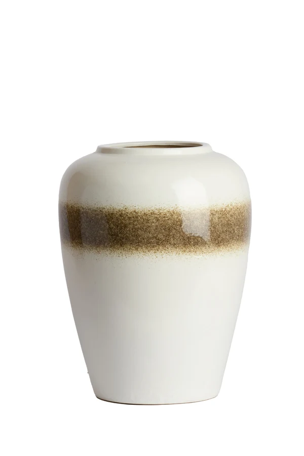 Vase deco 40x52 cm VALERIA ceramics cream+brown