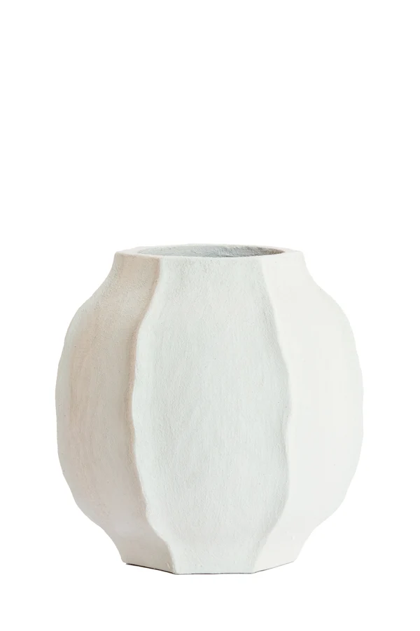 Vase deco 40x40,5 cm SAPHIRA matt white
