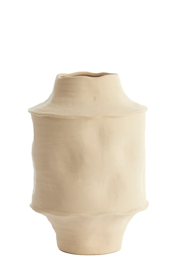 Vase deco 25x38 cm CORSICO ceramics matt cream