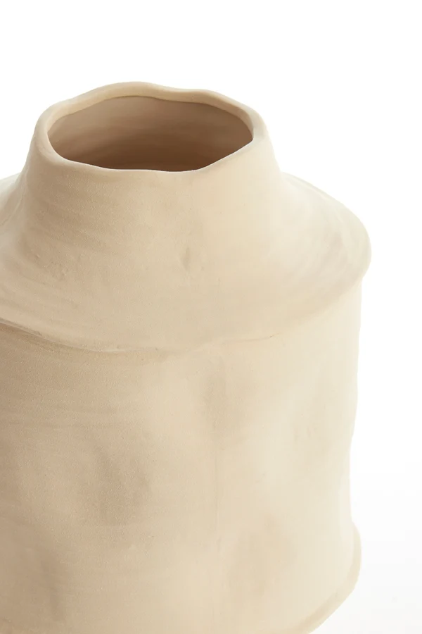 Vase deco 25x38 cm CORSICO ceramics matt cream