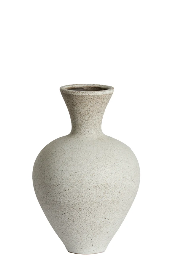 Vase deco 25x38,5 cm SULMONA ceramics matt cream