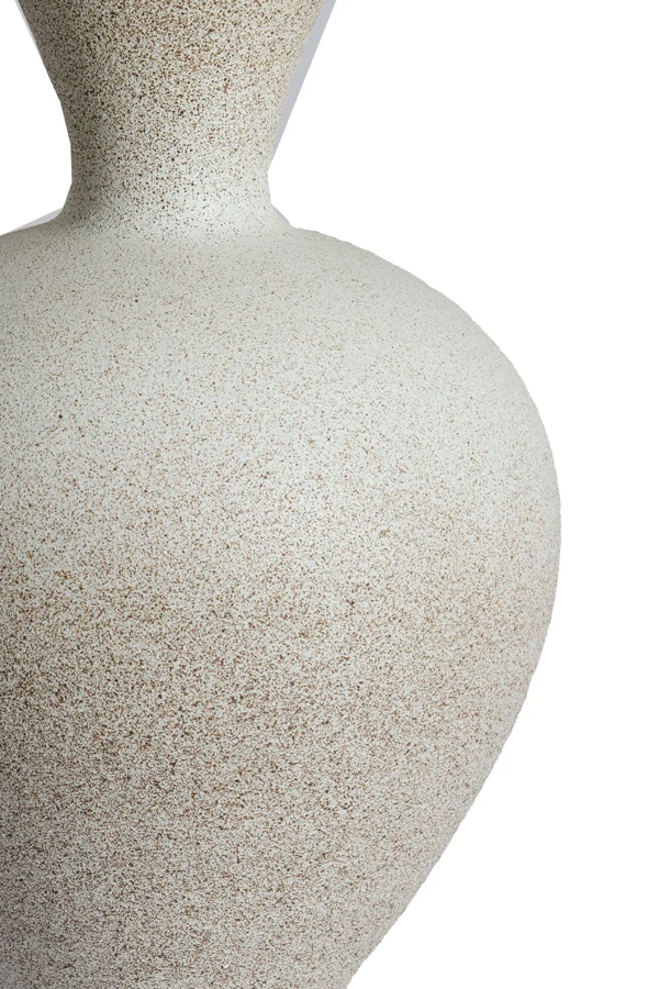 Vase deco 25x38,5 cm SULMONA ceramics matt cream