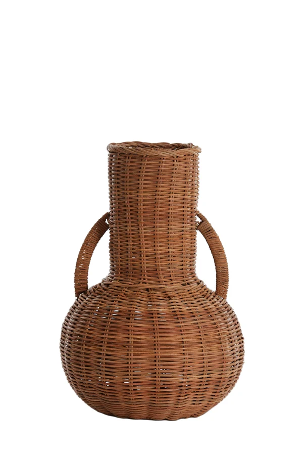 Vase deco 25x35 cm NARINO rattan brown