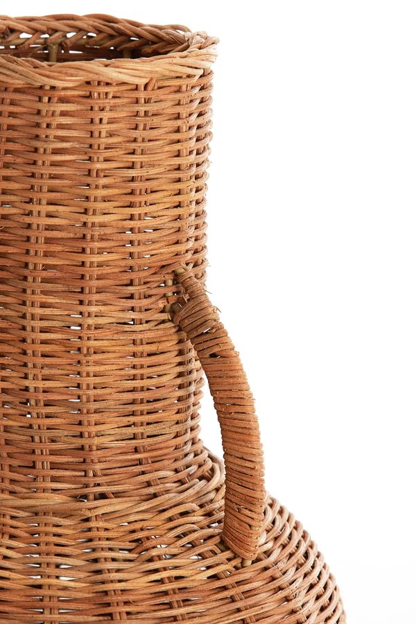 Vase deco 25x35 cm NARINO rattan brown