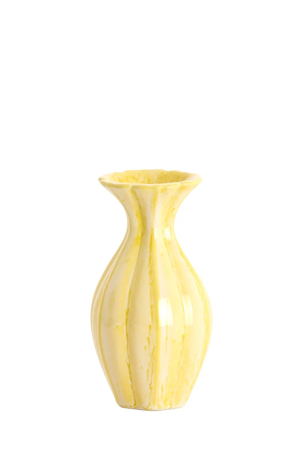 Vase deco 8,5x15,5 cm SHIREL ceramics yellow