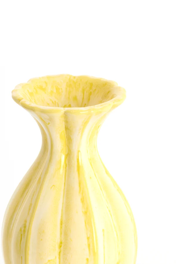 Vase deco 8,5x15,5 cm SHIREL ceramics yellow