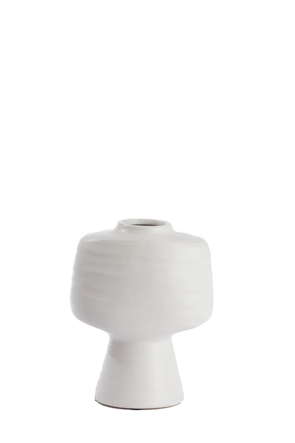 Vase deco 22,5x14,5x28,5 cm GANDORO ceramics matt cream