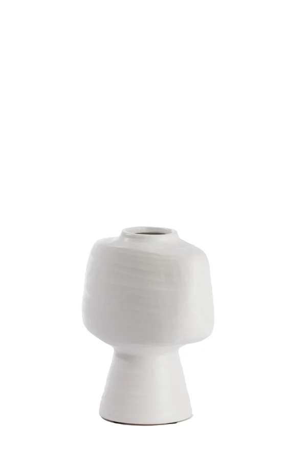 Vase deco 22,5x14,5x28,5 cm GANDORO ceramics matt cream