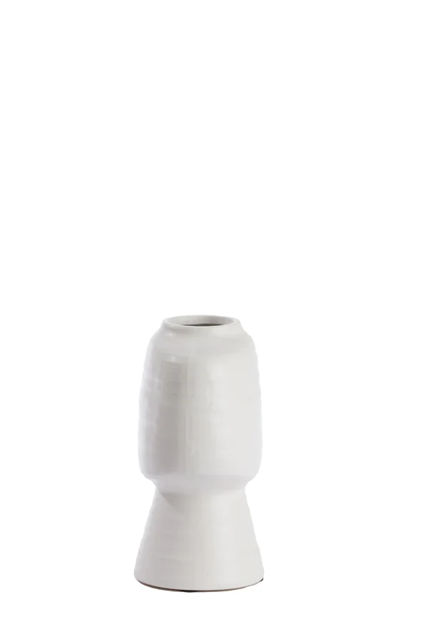 Vase deco 22,5x14,5x28,5 cm GANDORO ceramics matt cream