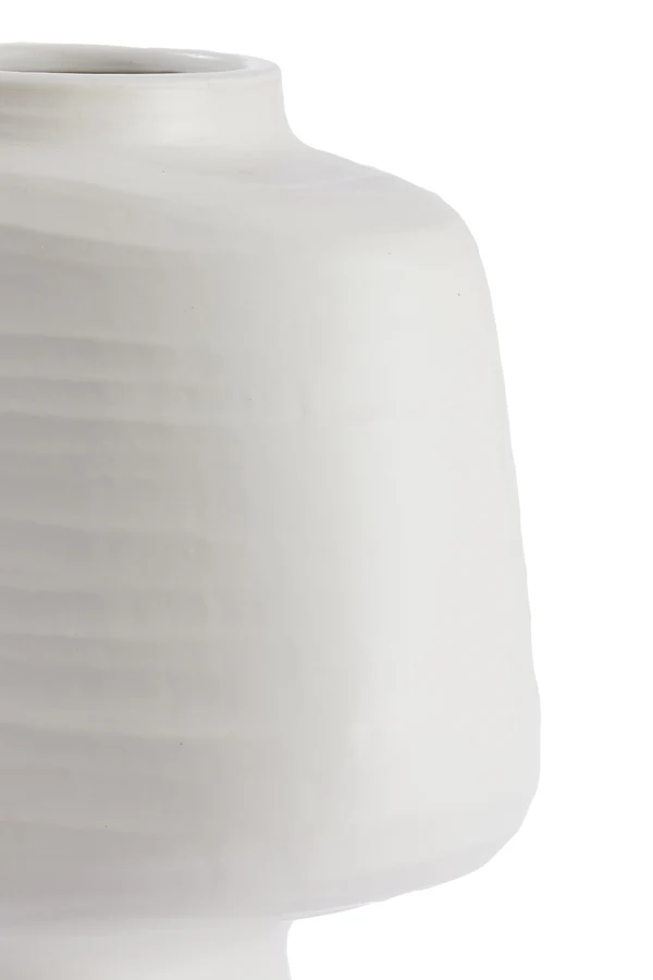 Vase deco 22,5x14,5x28,5 cm GANDORO ceramics matt cream