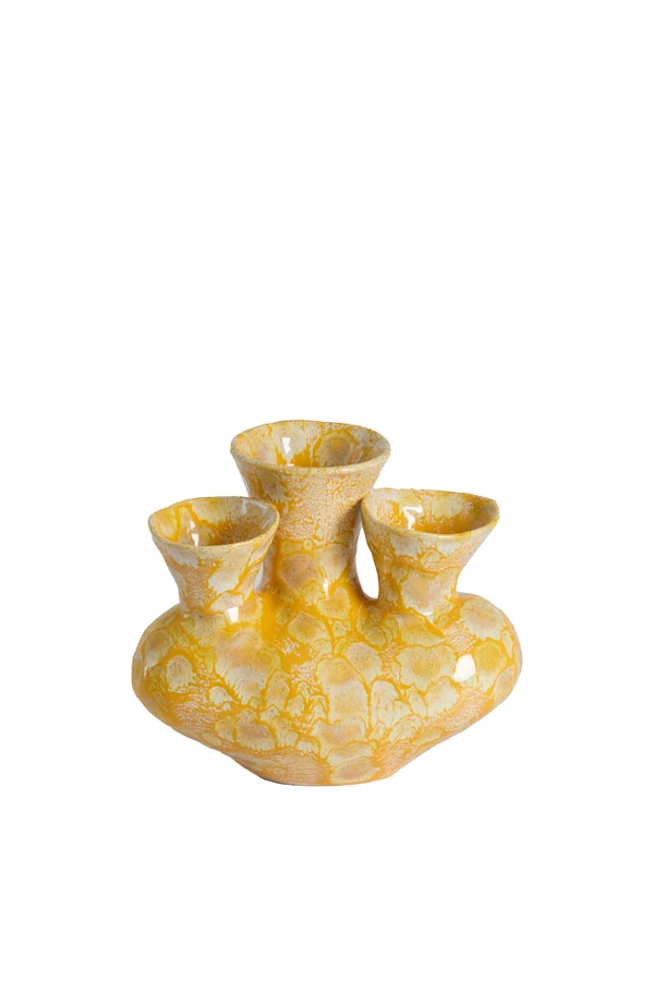 Vase deco 22,5x13,5x20 cm SIAJO ceramics yellow-orange
