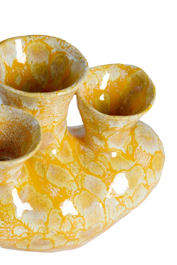 Vase deco 22,5x13,5x20 cm SIAJO ceramics yellow-orange