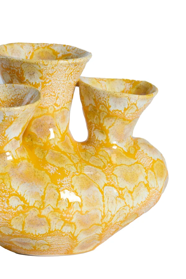 Vase deco 22,5x13,5x20 cm SIAJO ceramics yellow-orange