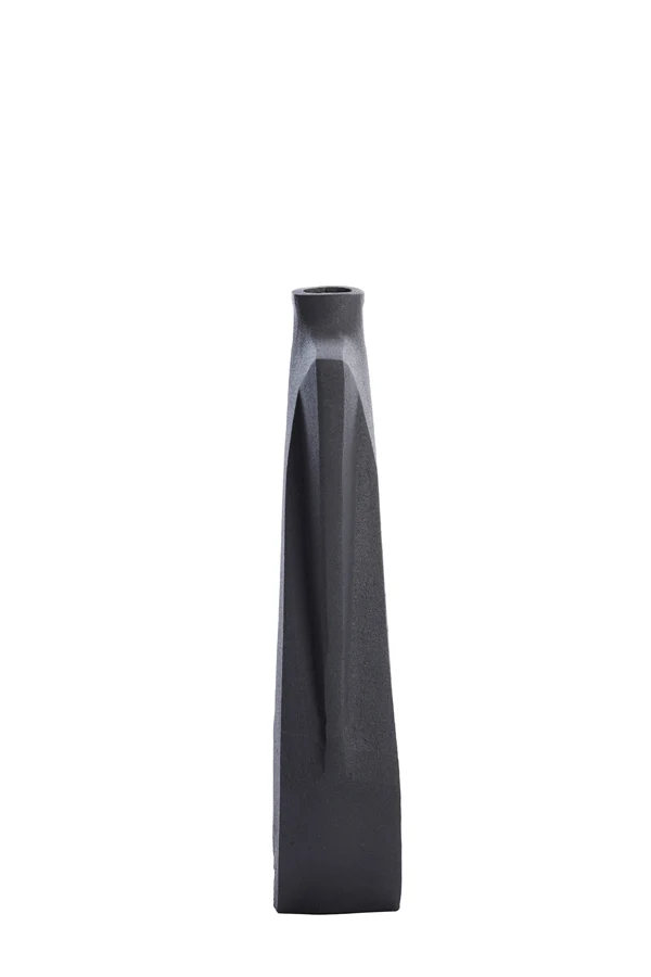 Vase deco 21x7,5x41 cm MAKAHA matt black