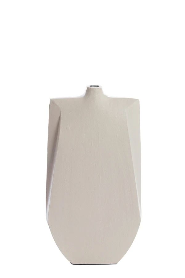 Vase deco 21x7,5x41 cm MAKAHA cream