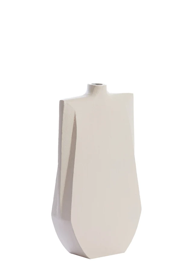 Vase deco 21x7,5x41 cm MAKAHA cream