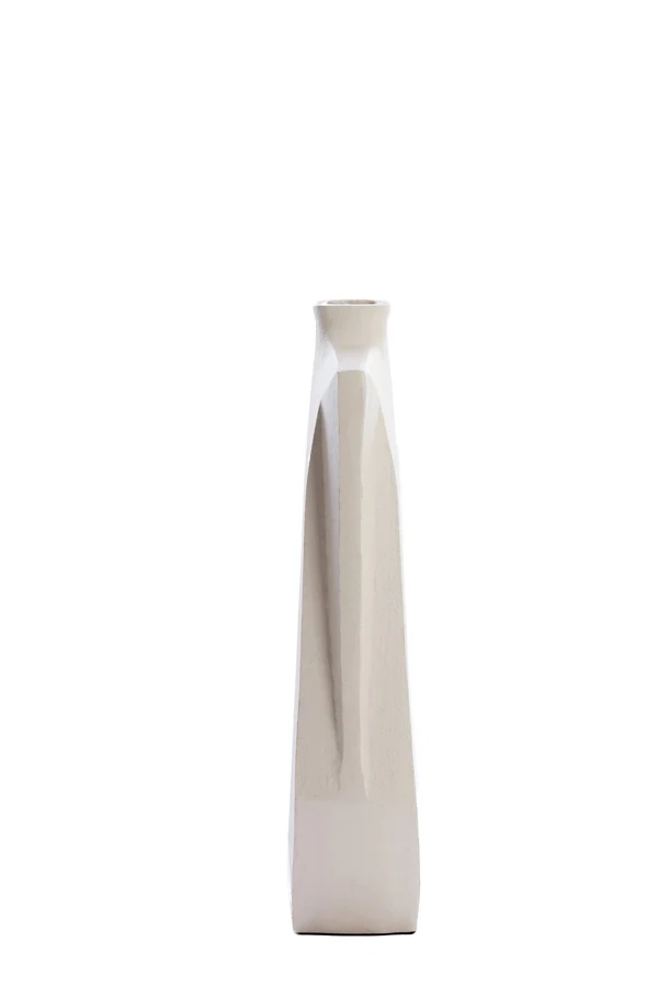 Vase deco 21x7,5x41 cm MAKAHA cream