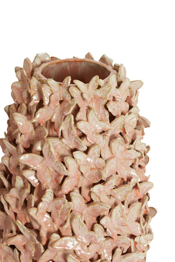 Vase deco 23x36,5 cm MARIPOSA ceramics pink