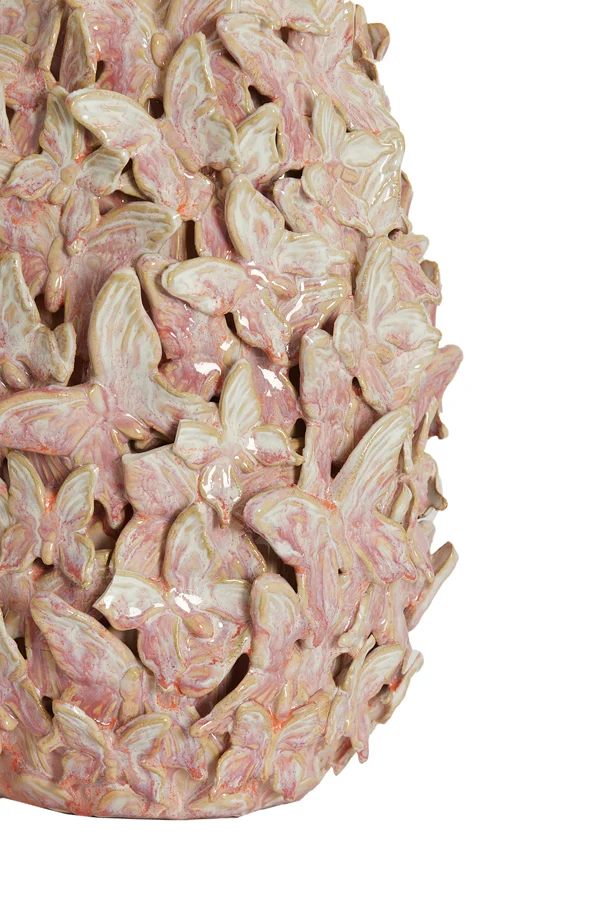 Vase deco 23x36,5 cm MARIPOSA ceramics pink