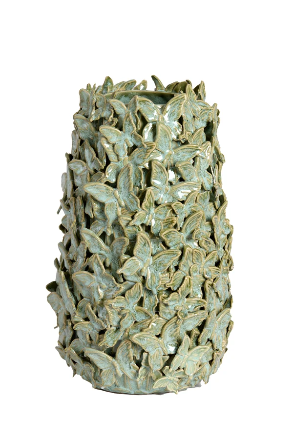 Vase deco 23x36,5 cm MARIPOSA ceramics mint green