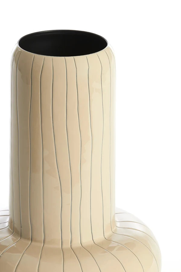 Vase deco 23x33 cm ASANO cream-dark brown