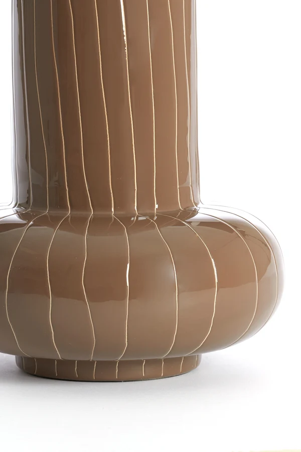 Vase deco 23x33 cm ASANO brown-cream